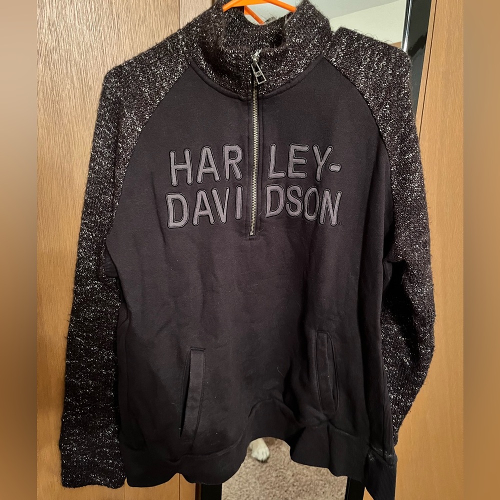 Harley Davidson quarter zip sweatshirt